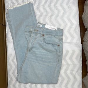 NEW Loft High Waist Straight Crop Jeans